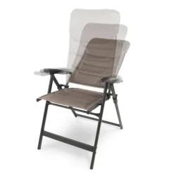 Bardani Vermillion X 3D Comfort campingstoel platina grey