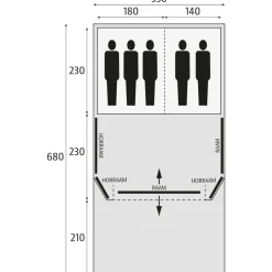 Bardani Wave Prestige 350 DeLuxe RSTC tunneltent beige