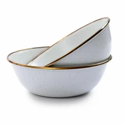 Barebones Emaille schaal eggshell 2-pack