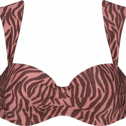Beachlife Zebra bandeau bikini top dames