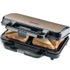 Bestron ASM90XLSAT Sandwichmaker XL tosti ijzer satin