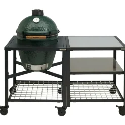 Big Green Egg  Large houtskoolbarbecue met frame en uitbreidingsframe SS grid