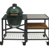 Big Green Egg  Large houtskoolbarbecue met frame en uitbreidingsframe SS wood grid