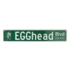 Big Green Egg  Street Sign Egghead BLVD decoratie