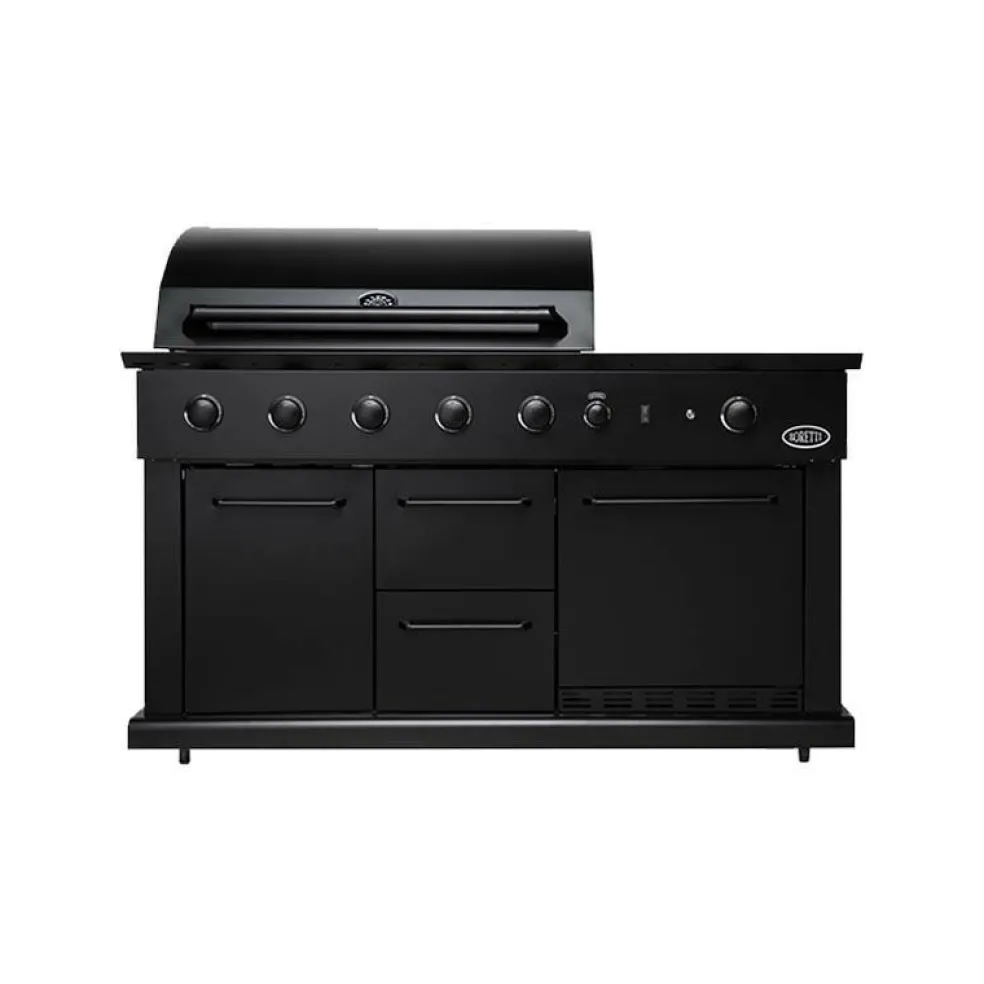 Boretti Luciano buitenkeuken black inclusief koelkast