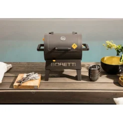 Boretti Terzo houtskoolbarbecue grey