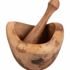 Bowls and Dishes  Olijfhouten vijzel B-keuze 14 centimeter