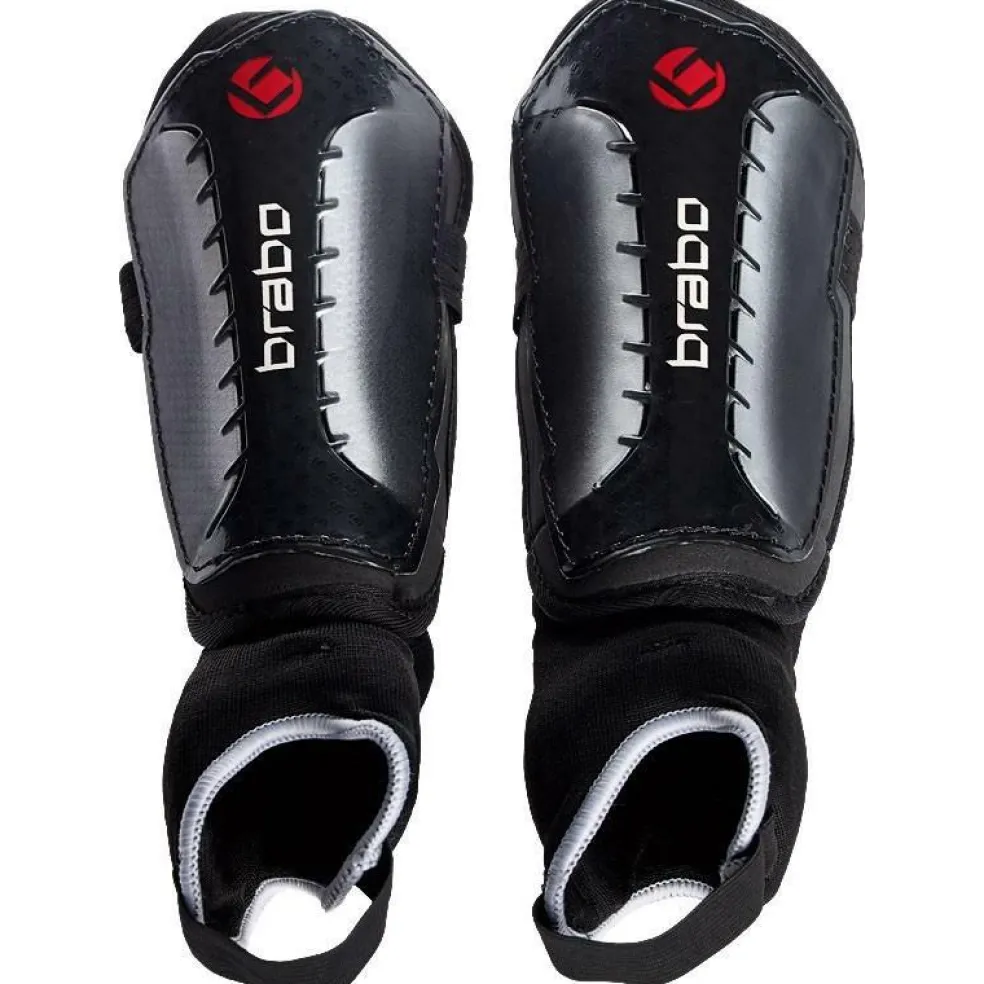 Brabo F4 Metallic scheenbeschermers junior zwart