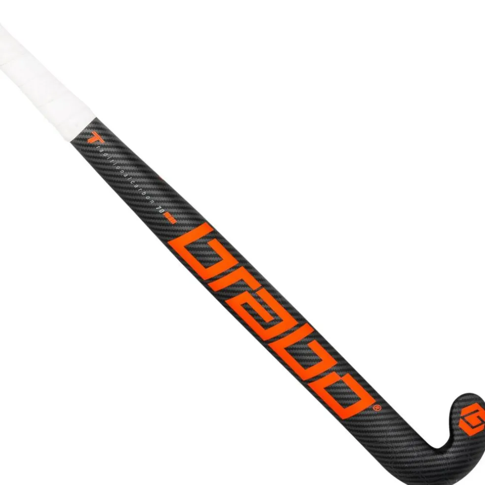 Brabo IT Traditional 70 Low Bow zaalhockeystick black orange