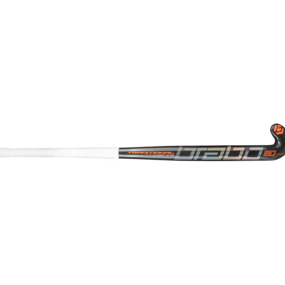 Brabo Traditional Carbon 80 Extreme Low Bow hockeystick black orange