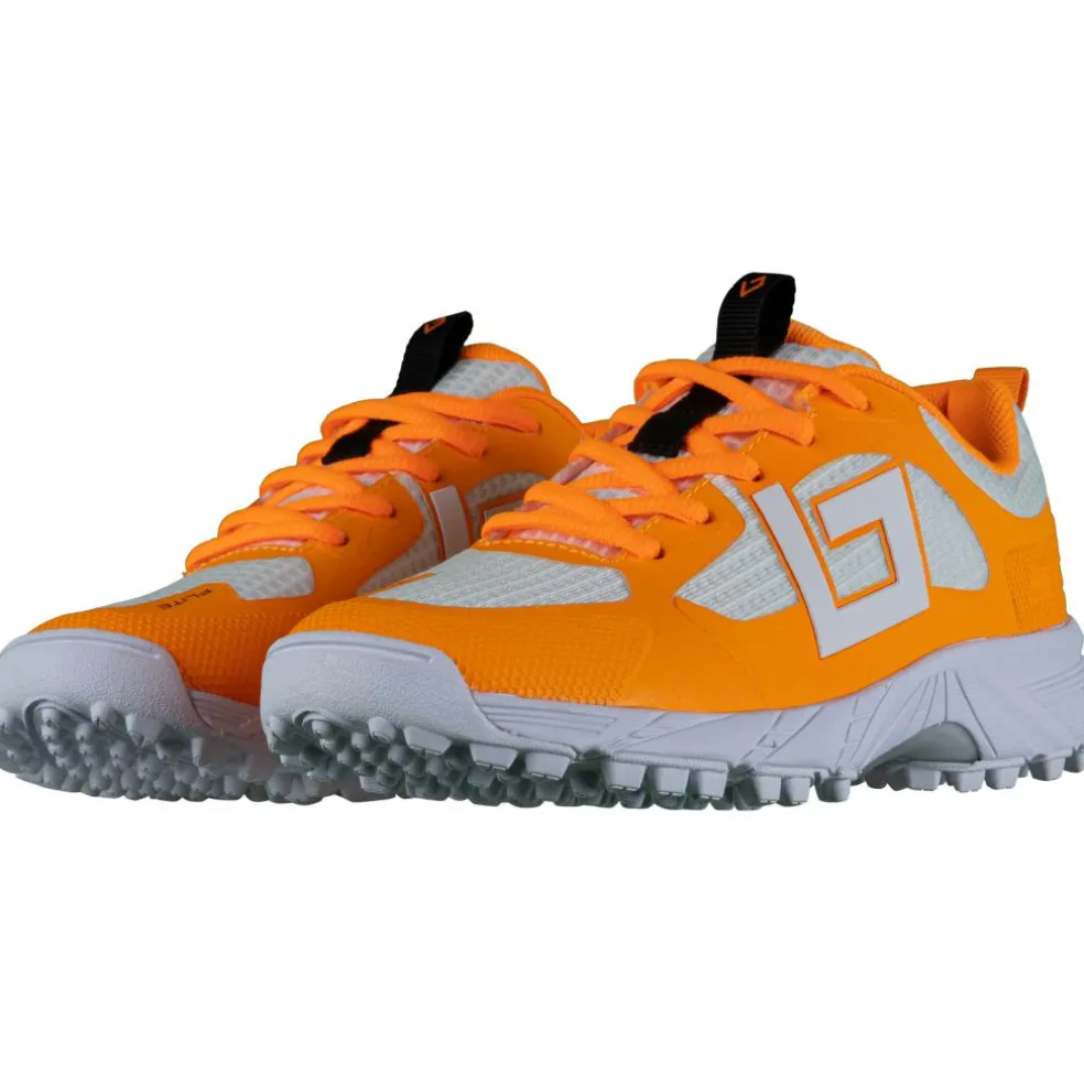 Brabo Tribute hockeyschoenen junior orange white inclusief slippers