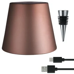 Calex Flessenstop met verlichting bronze