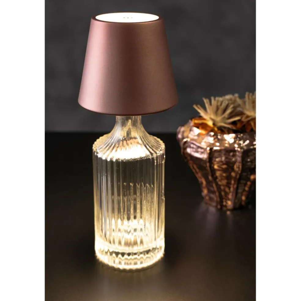 Calex Flessenstop met verlichting bronze