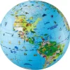Caly Toys  Wereldkaart met dieren opblaasbare bal 50 cm