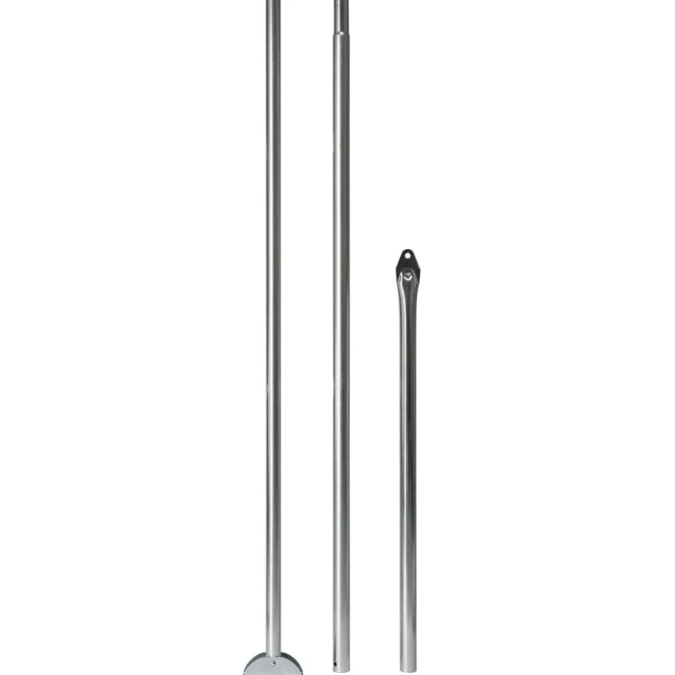 Campking Stormstok met voet staal 25 / 22 mm 170 - 250 cm