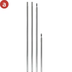 Campking Verandastang 3-delig staal 22 - 25 mm 170 - 340 cm