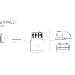 Camp-let Earth geremd vouwwagen 750 kg grey