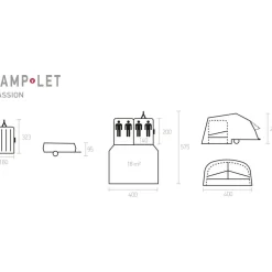 Camp-let North geremd vouwwagen 750 kg grey