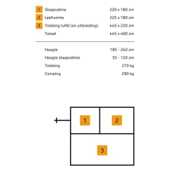 Campooz Sleepy Joe vouwwagen inclusief trekking luifel