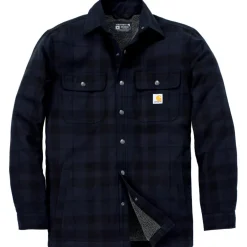 Carhartt Flannel Sherpa Lined overhemd heren navy