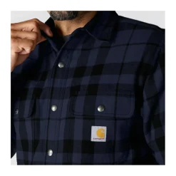 Carhartt Flannel Sherpa Lined overhemd heren navy