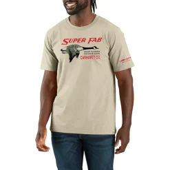 Carhartt LFAB Graphic shirt heren oat milk