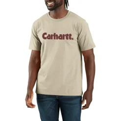 Carhartt Logo Graphic shirt heren oat milk