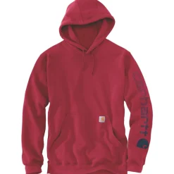 Carhartt Logo Sleeve Graphic hoodie heren industry red