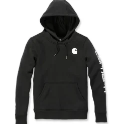 Carhartt Logo Sleeve Graphic hoodie dames black