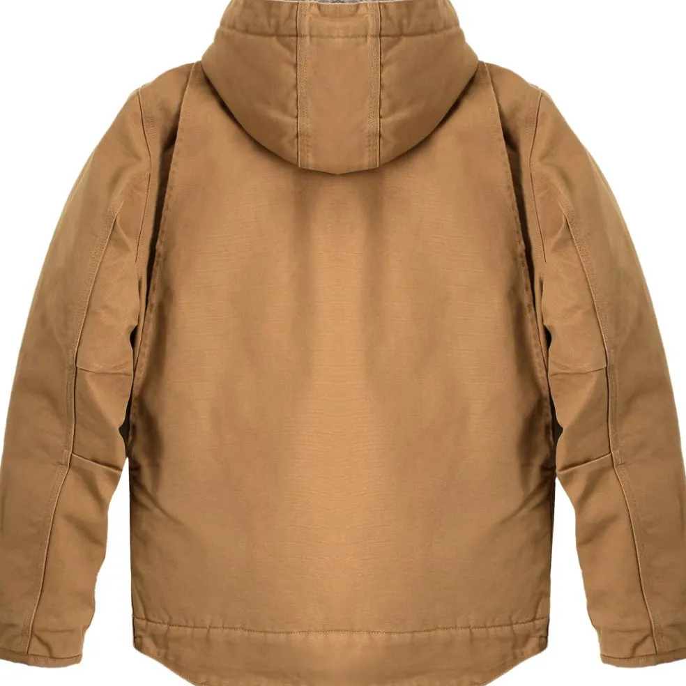 Carhartt Relaxed Fit Washed Duck Sherpa Lined winterjas heren carhartt brown