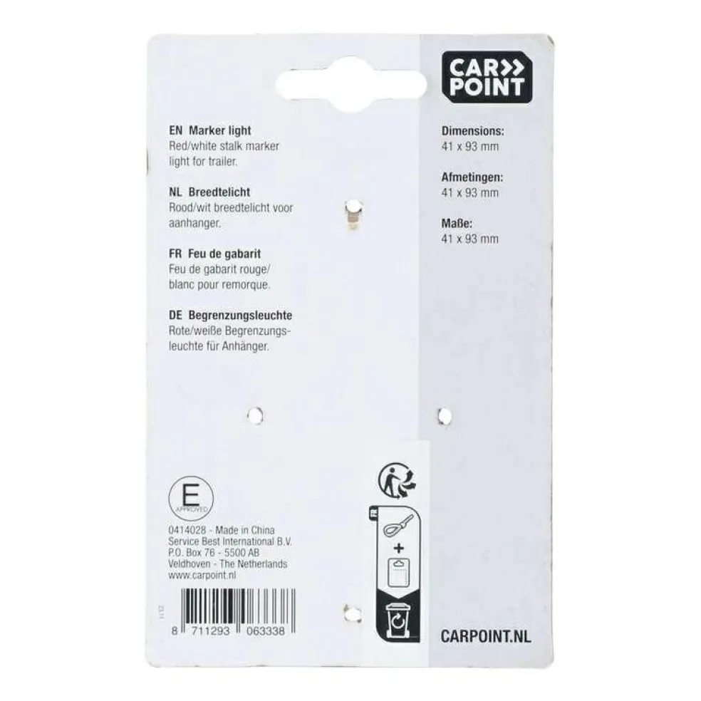 Carpoint 12V breedtelicht rood wit