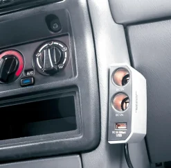 Carpoint 2-weg aanstekerdoos USB grijs