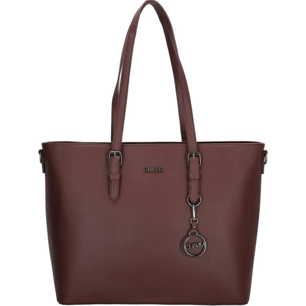 Charm London Birmingham 15,6 inch laptop schoudertas bordeaux