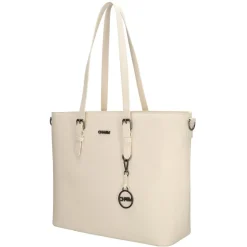 Charm London Birmingham 15,6 inch laptop schoudertas crème