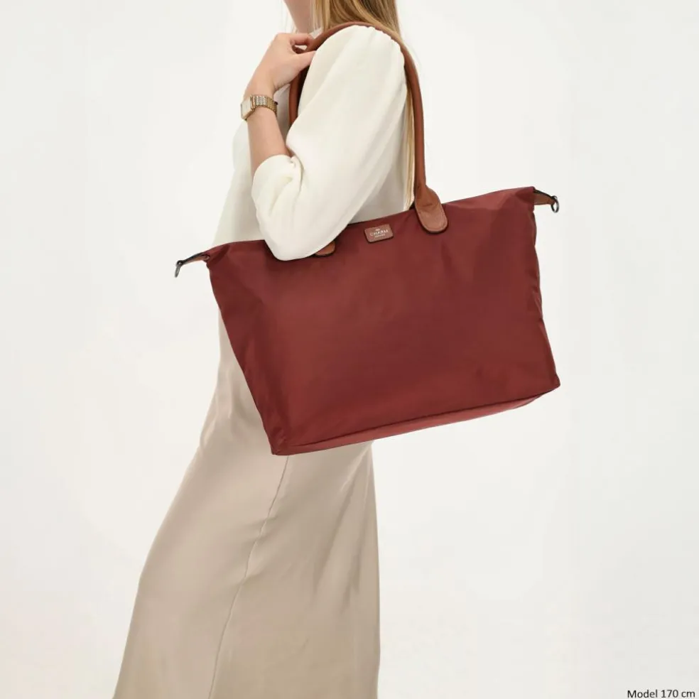 Charm London Buckingham 15,6 inch laptop schoudertas bordeaux