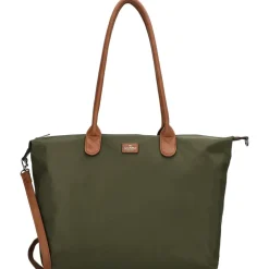 Charm London Buckingham 15,6 inch laptop schoudertas olive green