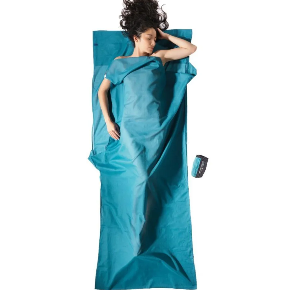 Cocoon Insect Shield TravelSheet Egyptisch katoenen laken lakenzak laguna blue