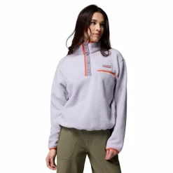 Columbia Helvetia II Cropped Half Snap sweater dames lavender pearl shale purple zing