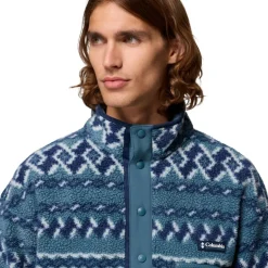 Columbia Helvetia II Printed Half Snap sweater heren everblue