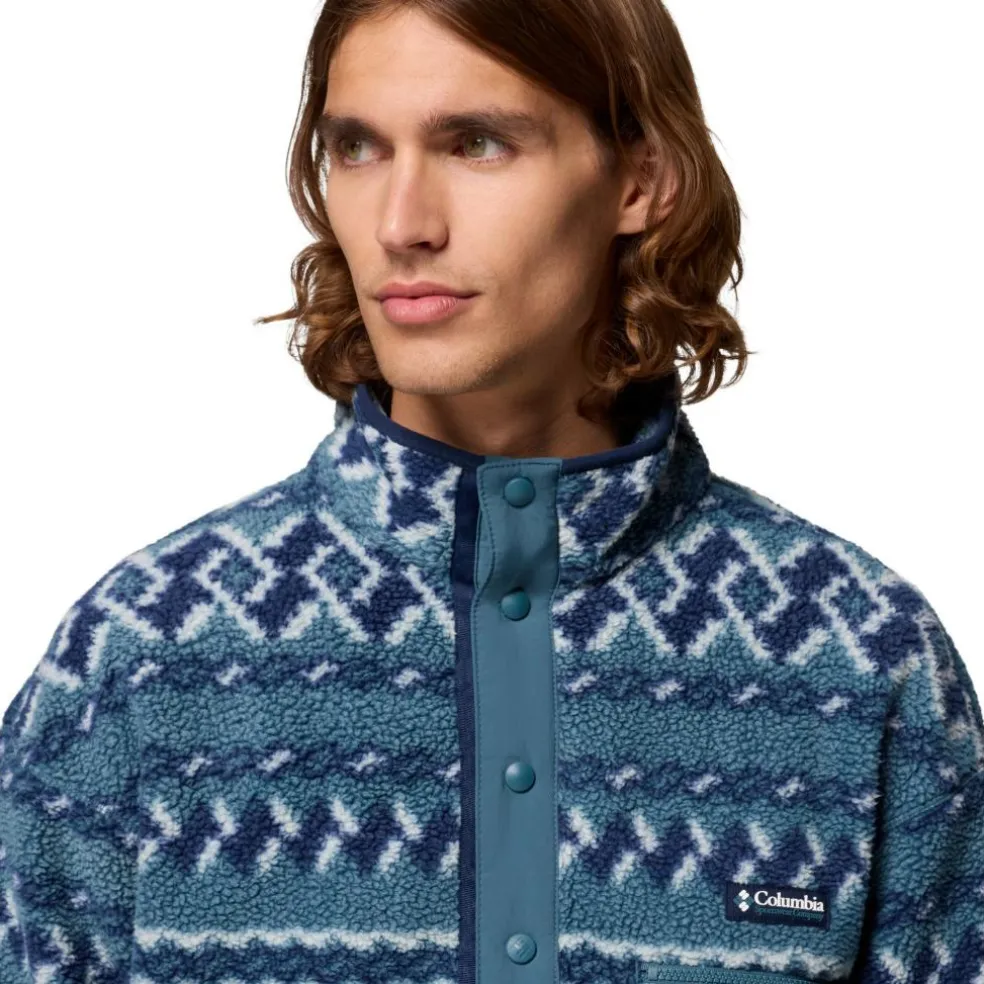 Columbia Helvetia II Printed Half Snap sweater heren everblue