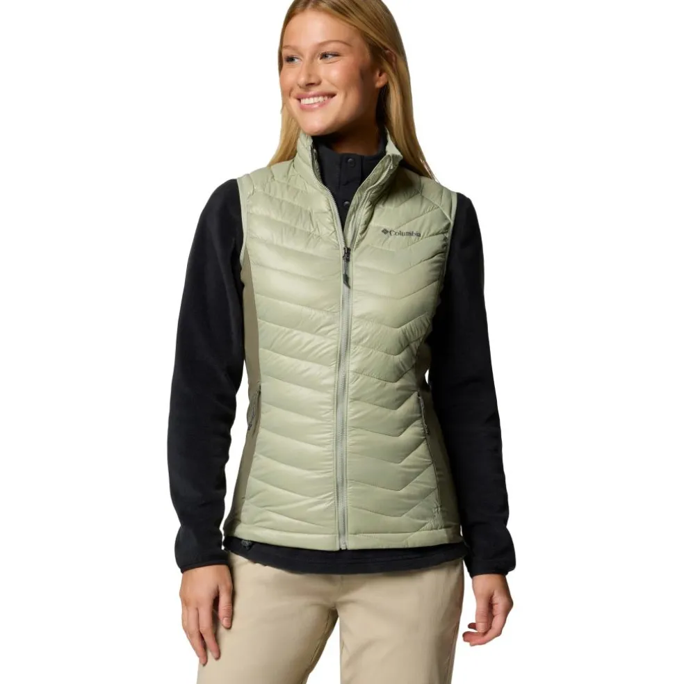 Columbia Powder Pass II bodywarmer dames safari stone green