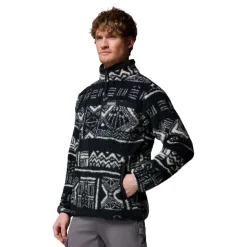 Columbia Rugged Ridge High Pile Half Zip sweater heren black deschutes day