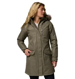 Columbia Suttle Mountain parka outdoor jack dames stone green