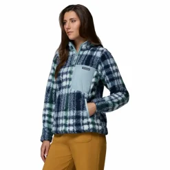 Columbia West bend II sweater dames crushed blue herringplaid