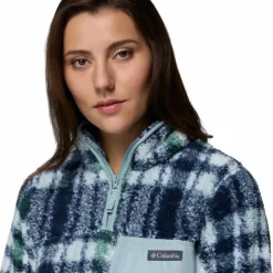 Columbia West bend II sweater dames crushed blue herringplaid