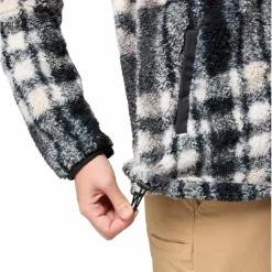 Columbia West Bend Print fleece vest dames black herringplaid