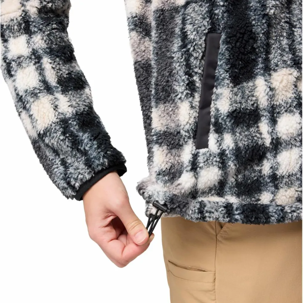 Columbia West Bend Print fleece vest dames black herringplaid