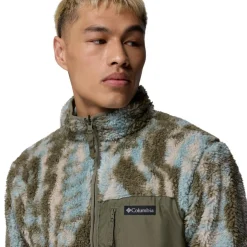 Columbia Winter Pass Reversible fleece vest heren stone green tracks