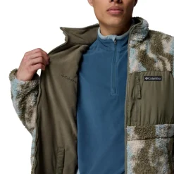 Columbia Winter Pass Reversible fleece vest heren stone green tracks