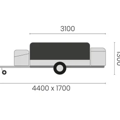 Comanche Oregon Grey Line Deluxe vouwwagen
